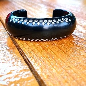 Vintage Lucite Bracelet w/ Inset Rhinestone Detail!! Gorgeous!!